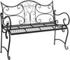 vidaXL Gartenbank 2-Sitzanzahl 114 x 56,5 x 90 cm Stahl Schwarz 42029538 Bild 2