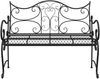 vidaXL Gartenbank 2-Sitzanzahl 114 x 56,5 x 90 cm Stahl Schwarz 42029538 Bild 3