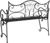 vidaXL Gartenbank 2-Sitzanzahl 114 x 56,5 x 90 cm Stahl Schwarz 42029538 Bild 5