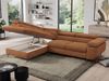 Mks Möbel 'Pedro L-Form' Ecksofa mit Schlaffunktion, verstellbaren Kopfstützen & Bettkasten, Orange, Stoff, mit Topper, links Bild 4