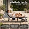 STEELSØN 'Nysaris' Sonnenliege mit Polsterauflage, schwarz, klappbar und leicht transportierbar, Gartenliege mit Seitentasche, Outdoor Liegestuhl bis 180 kg, 2er Set Bild 2