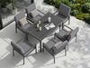MeXo Gartenlounge-Set Lounge Gartenmöbelset Aluminium Wetterfest, (Garten Essgruppe für 6 Personen, 7-tlg, 6 Sessel, Esstisch 140x80x70 cm), 85 cm Rückenlehne, hoher Sitzkomfort Bild 3