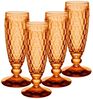 Villeroy & Boch Boston Coloured Sektglas 145 ml Apricot 4er Set Bild 5