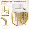 Barhocker B 43 x T 43 x H 91,4 cm aus PU-Kunstleder mit goldfarbenem Metallgestell, 2er-Set Bild 5