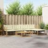 vidaXL Outdoor-Sofagarnitur 6 pcs Weiß und Creme 3388600 Bild 1