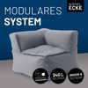 Lumaland Sitzsack-Sofa, Polyester, Eckteil, Grau, 70 x 81 x 81 cm Bild 2