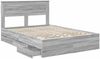 vidaXL Bettrahmen Graues Sonoma 160 x 200 cm Ingenieurs Holz 3409837 Bild 5