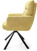 Armlehnstuhl >Solveig< (2er-Set) in gelb/schwarz - 60x93x67 (BxHxT) Bild 3