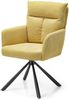 Armlehnstuhl >Solveig< (2er-Set) in gelb/schwarz - 60x93x67 (BxHxT) Bild 2