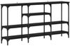 vidaXL Konsolentisch mit Regal Schwarz Eichen-Optik 160 x 29 x 80 cm 883558 Bild 2