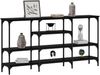 vidaXL Konsolentisch mit Regal Schwarz Eichen-Optik 160 x 29 x 80 cm 883558 Bild 3