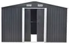 Vente-unique - MANSO Gartenhaus Metall Grau - B 377 cm x H 170 cm x L 312 cm Bild 4