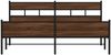 vidaXL Metallbett ohne Matratze Braun Eichen-Optik 183x213 cm 3308518 Bild 4