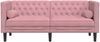 vidaXL Chesterfield-Sofa mit Nackenrollen 2-Sitzer Rosa Samt 372686 Bild 4