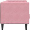 vidaXL Chesterfield-Sofa mit Nackenrollen 2-Sitzer Rosa Samt 372686 Bild 5