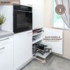 bremermann Schrank-Korbauszug 2er 50 cm mit Einlegeboden, aus Metall, in Cremeweiß Bild 2