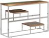 vidaXL Konsolentisch Silbern Edelstahl und Altholz Massivholz 350008 Bild 2