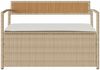 vidaXL Gartenbank mit Stauraum und Kissen Beige Poly Rattan 4103840 Bild 4