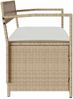 vidaXL Gartenbank mit Stauraum und Kissen Beige Poly Rattan 4103840 Bild 5