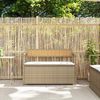 vidaXL Gartenbank mit Stauraum und Kissen Beige Poly Rattan 4103840 Bild 3