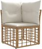 vidaXL Outdoor-Sofagarnitur Natur Polyester 3437530 Bild 3