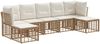 vidaXL Outdoor-Sofagarnitur Natur Polyester 3437530 Bild 2