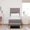 vidaXL Boxspringbett mit Kopfteil Taupe 200 x 80 cm Stoff 3344335 Bild 3
