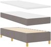 vidaXL Boxspringbett mit Kopfteil Taupe 200 x 80 cm Stoff 3344335 Bild 4