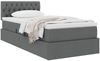 vidaXL Aufbewahrungsbett mit Matratze Dunkelgrau 90 x 190 cm 3370540 Bild 3