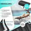 KESSER® Sonnenliege SUN mit Dach Gartenliege Liegestuhl klappbar Sonnendach Verstellbarer Rückenlehne , ergonomisch, gepolsterter Liegefläche, Aluminium Liege Gartenstuhl tragbar Strandliege Schwarz Bild 2