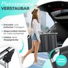 KESSER® Sonnenliege SUN mit Dach Gartenliege Liegestuhl klappbar Sonnendach Verstellbarer Rückenlehne , ergonomisch, gepolsterter Liegefläche, Aluminium Liege Gartenstuhl tragbar Strandliege Schwarz Bild 4