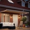 vidaXL Manuelle Gelenkarmmarkise mit LEDs Grün, Gelb, Weiß 4,5 × 3 m 3419320 Bild 3