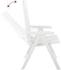 vidaXL Verstellbare Gartenstühle 2 Stk. Kunststoff Weiß 48760 Bild 5