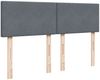 vidaXL Boxspringbett mit Matratze Dunkelgrau 140x190 cm Samt 3287729 Bild 5