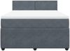vidaXL Boxspringbett mit Matratze Dunkelgrau 140x190 cm Samt 3287729 Bild 4