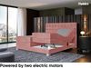 MEBLINI Boxspringbett Elektrisch EDISON 200x200 cm mit Bettkasten - H3/Rosa Samt Polsterbett - Doppelbett mit Toppers & Taschenfederkern-Matratzen Bild 4