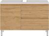 Kadima Design WB-Unterschrank "Veer" 80x34x56 in Weiß und Grandson-Eiche mit Chromfüßen, mit Stauraum Bild 4