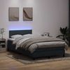 vidaXL Boxspringbett mit Matratze & LED Dunkelgrau 120x220 cm Samt 3317116 Bild 4