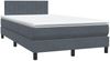 vidaXL Boxspringbett mit Matratze & LED Dunkelgrau 120x220 cm Samt 3317116 Bild 5
