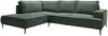 Vente-unique - GINETO Sofa StoffSamt Grün - B 195 cm x H 83 cm x L 275 cm Bild 3