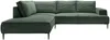 Vente-unique - GINETO Sofa StoffSamt Grün - B 195 cm x H 83 cm x L 275 cm Bild 2