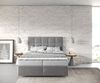 Boxspringbett Dream-Fine 140x200 cm Mikrofaser Grau mit Matratze und Topper Bild 2