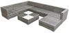 8-tlg. Garten-Lounge-Set mit Auflagen Poly Rattan Grau Bild 2