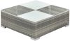 8-tlg. Garten-Lounge-Set mit Auflagen Poly Rattan Grau Bild 4