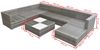 8-tlg. Garten-Lounge-Set mit Auflagen Poly Rattan Grau Bild 5