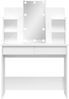 vidaXL Schminktisch mit LED-Leuchten Weiß 96x40x142 cm 837892 Bild 5
