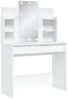 vidaXL Schminktisch mit LED-Leuchten Weiß 96x40x142 cm 837892 Bild 3