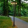 Lindby Außen-Stehlampe Lamina, Metall, Braun IP44, 3x60 W Bild 3