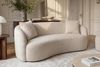 Design Sofa ARCO champagner beige 2-Sitzer Feinstrick Bouclé 180cm Federkern Couch Bild 3
