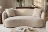 Design Sofa ARCO champagner beige 2-Sitzer Feinstrick Bouclé 180cm Federkern Couch Bild 2
